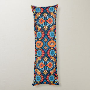 Colourful Boho Floral Elegance: Vibrant Mandala Body Cushion