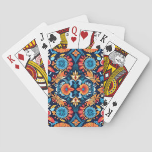 Colourful Boho Floral Elegance: Vibrant Mandala Playing Cards