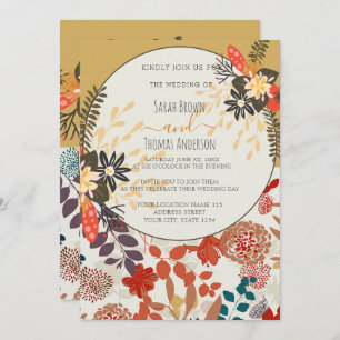 COLOURFUL BOHO FLORAL INVITATION