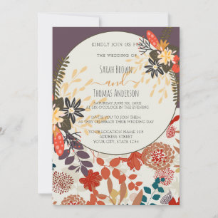 COLOURFUL BOHO FLORAL INVITATION
