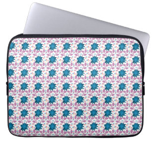 Colourful Boho Floral Pattern Retro Flower Laptop Sleeve