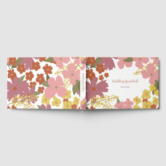Colourful Boho Flower Wedding Guest Book
