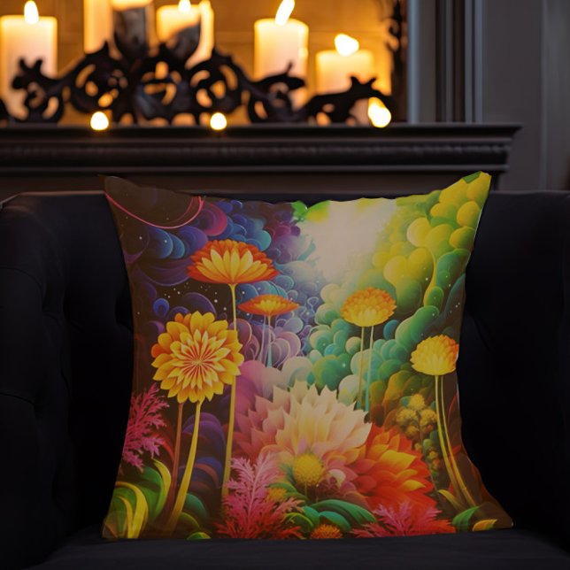 Colourful Boho Flowers Cushion (Creator Uploaded)