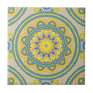 Colourful Boho Moroccan Ceramic Tile