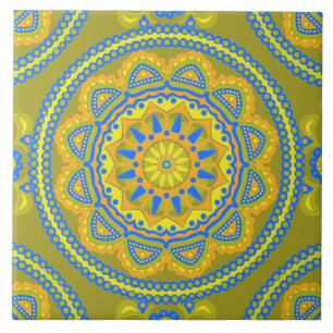 Colourful Boho Moroccan Ceramic Tile
