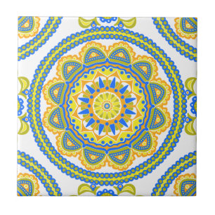 Colourful Boho Moroccan Ceramic Tile