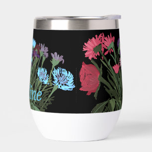 Colourful Boho Pretty Spring Flowers Custom Name