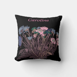 Colourful Boho Pretty Spring Flowers For Her Cushion