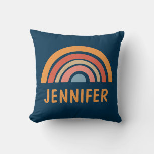 Colourful boho rainbow design cushion