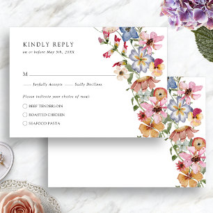 Colourful Boho RSVP Card