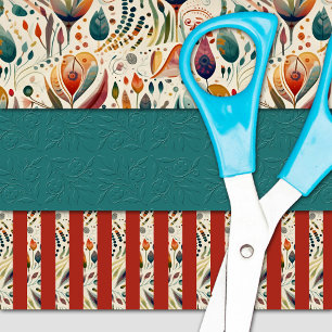 Colourful Boho Style Birthday or Other Occasion Wrapping Paper Sheet