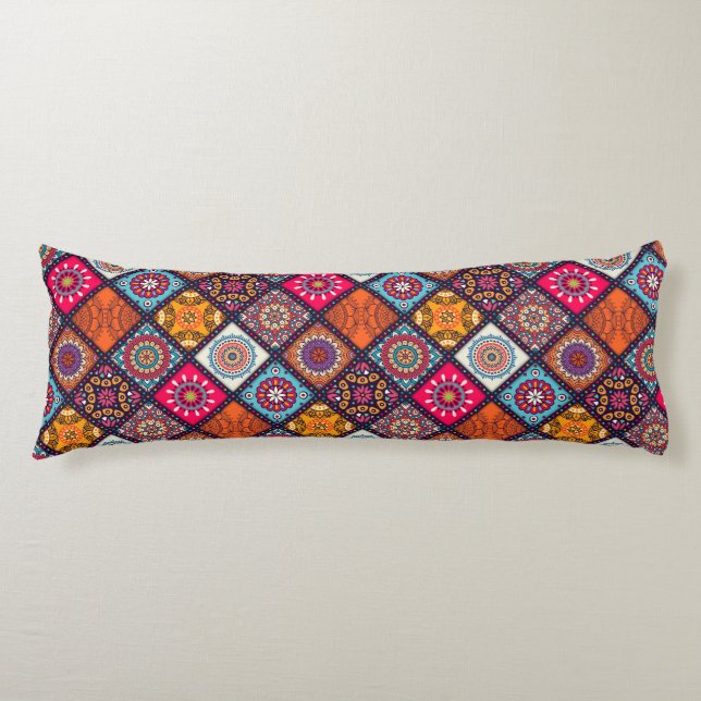 colourful boho style body cushion (Front)