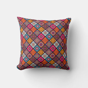 colourful boho style cushion