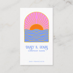 Colourful Boho Sunrise Business Card