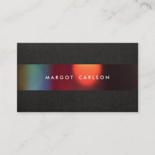 Colourful Bokeh Black Party and Event Coordinator Business Card
