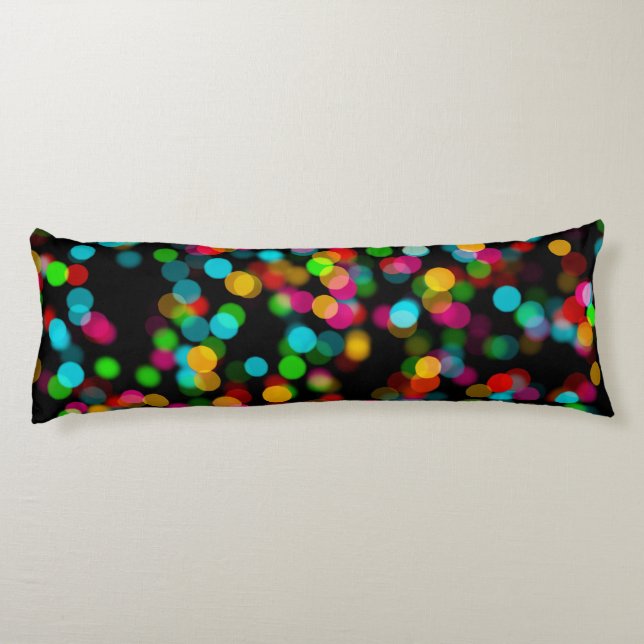 Colourful Bokeh Design Body Cushion (Back)