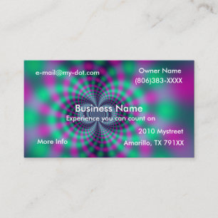 Colourful Bokeh Fractal Business Card