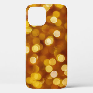 Colourful bokeh lights, Christmas background. iPhone 12 Case