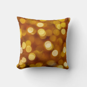 Colourful bokeh lights, Christmas background. Cushion