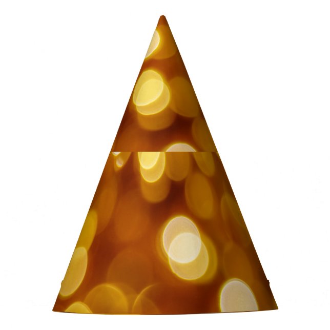 Colourful bokeh lights, Christmas background. Party Hat (Front)