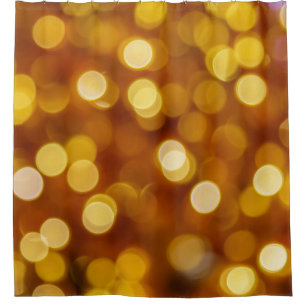 Colourful bokeh lights, Christmas background. Shower Curtain
