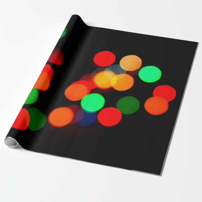 Colourful bokeh lights wrapping paper (Unrolled)