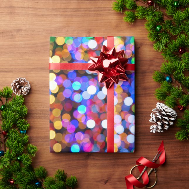 Colourful Bokeh  Wrapping Paper (Holiday Gift)