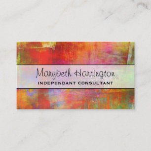 Colourful Bold Abstract Painting Business Card