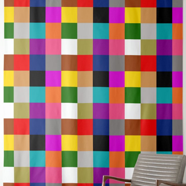 Colourful Bold Colour Blocks Pattern Design  Fabric (Creator Uploaded)