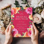 Colourful Bold Floral Pink Bridal Shower Brunch Invitation<br><div class="desc">Colourful Bold Floral Pink Bridal Shower Brunch Invitation

See matching collection in our Niche and Nest Store</div>