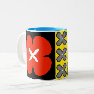 colourful bold graphic floral CaféOlé 11oz. mug