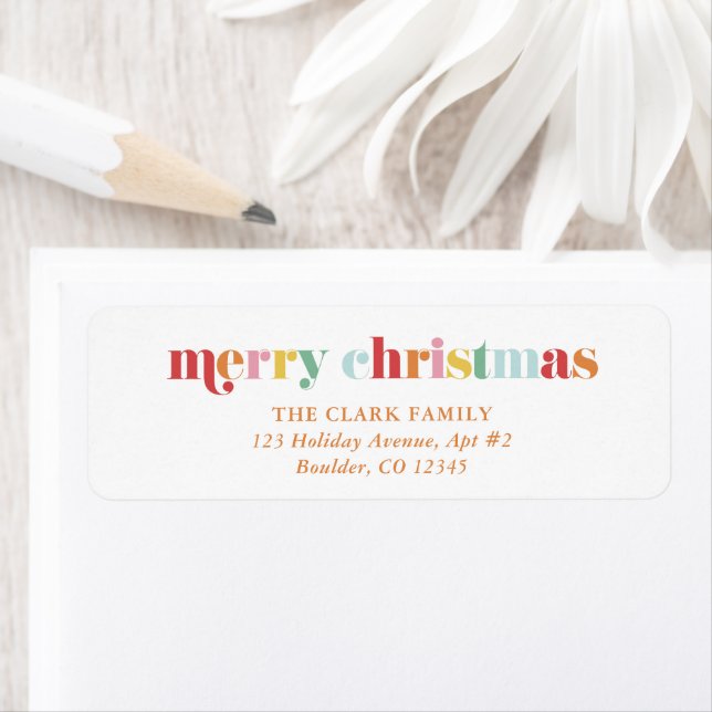 Colourful Bold Lettering "Merry Christmas" (Insitu)