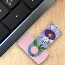 Colourful Bold Mauve Daisy Blossom Oil painting Ar