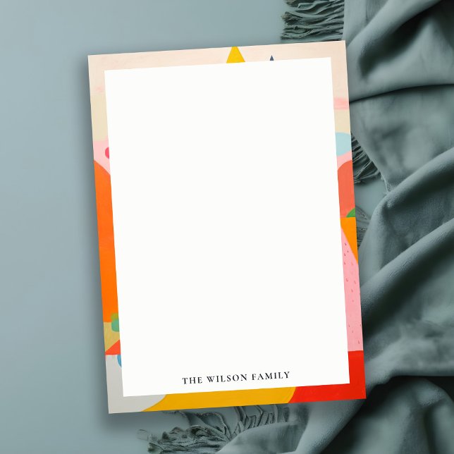 Colourful Bold Retro Abstract Christmas Landscape Card (Creator Uploaded)