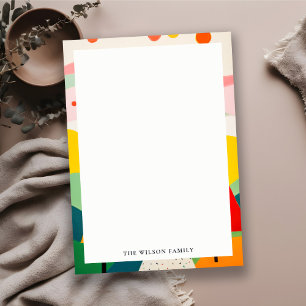 Colourful Bold Retro Abstract Christmas Landscape Card