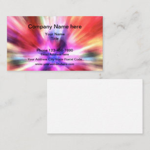 Colourful Bold Tie Dye Style Business Card