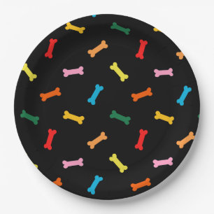 Colourful Bones Dog Biscuits Party Plates For Dogs