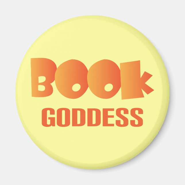 Colourful Book Goddess Reading Gift Magnet (Front)