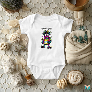 Colourful Book Monster Toddler Fun Baby Bodysuit
