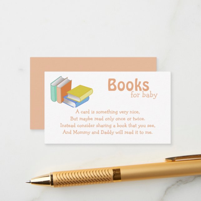 Colourful Books Gender Neutral Books for Baby  Enclosure Card (Front/Back In Situ)