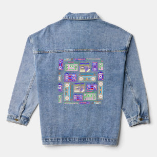 Colourful Boom Box Denim Jean Jacket