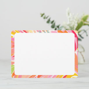 Colourful Border Stationery Modern Note Card
