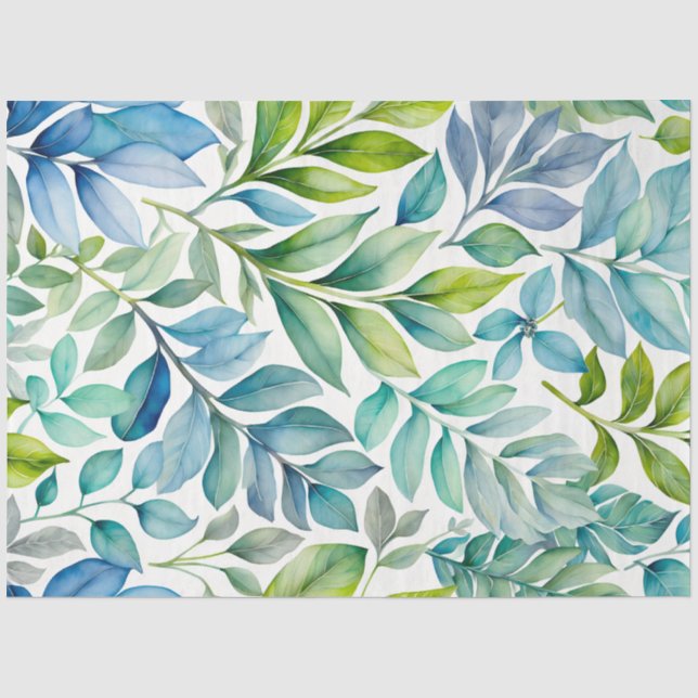 Colourful Botanical Art Tissue Paper (Front)