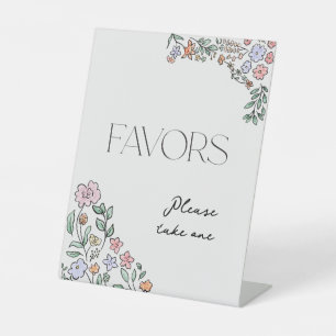 Colourful Botanical Bridal Shower Favours Sign