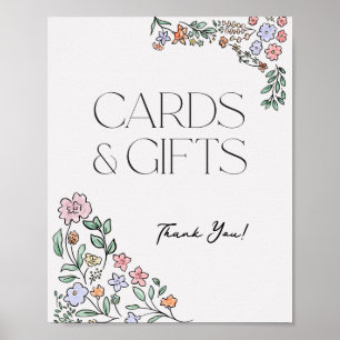 Colourful Botanical Cards & Gifts Sign
