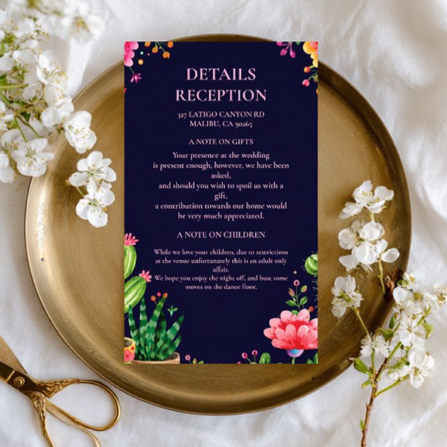 Colourful Botanical Desert Mexican Enclosure Card (Creator Uploaded)