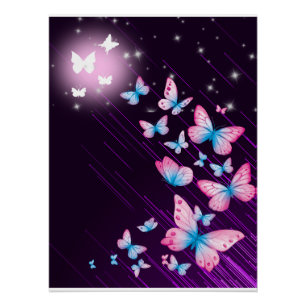 Colourful Botanical Fantasy Artwork Poster