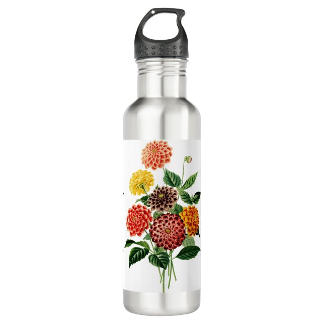 Colourful Botanical Flowers Bouquet 710 Ml Water Bottle (Front)