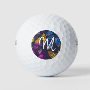 Colourful Botanical Foliage Pattern Golf Balls
