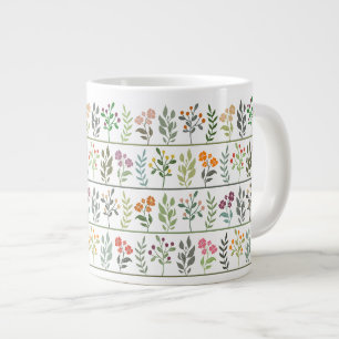 Colourful Botanical Herbarium Plants Large Coffee Mug